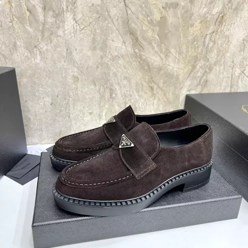 Replica Prada Leather Shoes For Men #1285524 $105.00 USD for Wholesale