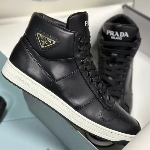 Prada High Top Shoes For Men #1285533 $98.00 USD, Wholesale Replica Prada High Top Shoes