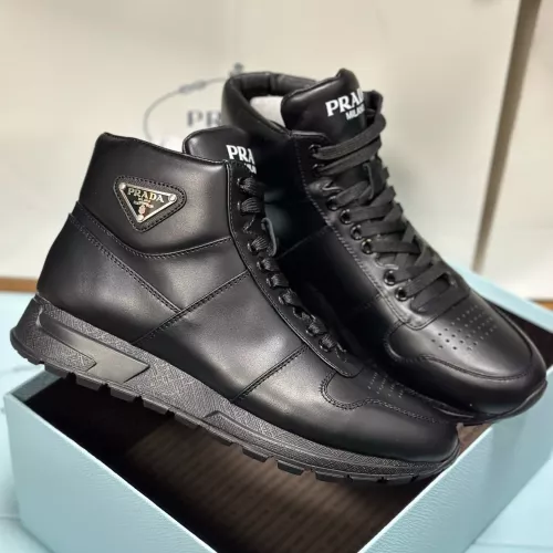 Prada High Top Shoes For Men #1285534 $98.00 USD, Wholesale Replica Prada High Top Shoes