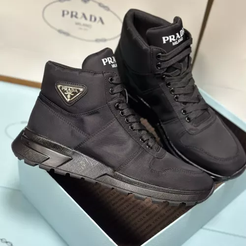 Prada High Top Shoes For Men #1285535 $98.00 USD, Wholesale Replica Prada High Top Shoes