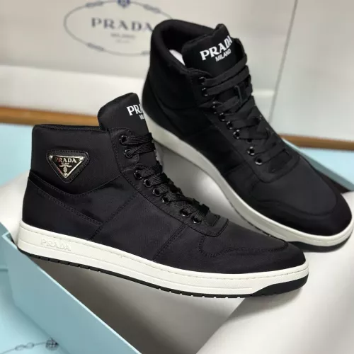 Prada High Top Shoes For Men #1285536 $88.00 USD, Wholesale Replica Prada High Top Shoes