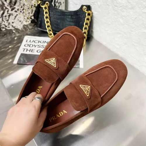 Replica Prada Leather Shoes For Women #1286195 $102.00 USD for Wholesale