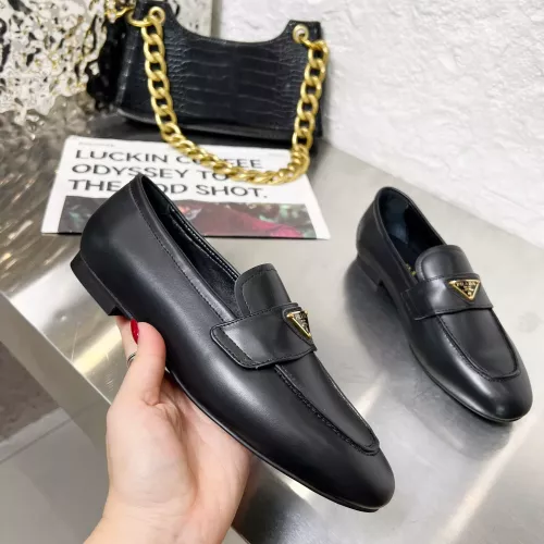 Replica Prada Leather Shoes For Women #1286196 $102.00 USD for Wholesale