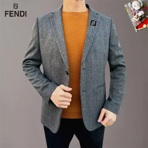 Replica Fendi Jackets Long Sleeved For Men #1286487 $68.00 USD for Wholesale