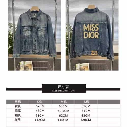 Replica Christian Dior Jackets Long Sleeved For Women #1286736 $125.00 USD for Wholesale