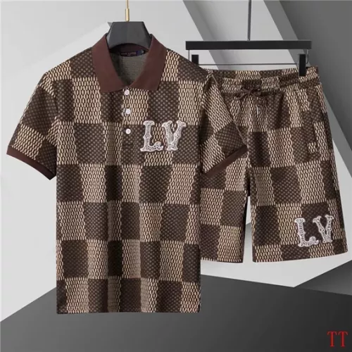 Louis Vuitton LV Tracksuits Short Sleeved For Men #1287134 $68.00 USD, Wholesale Replica Louis Vuitton LV Tracksuits