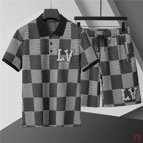 Louis Vuitton LV Tracksuits Short Sleeved For Men #1287135 $68.00 USD, Wholesale Replica Louis Vuitton LV Tracksuits