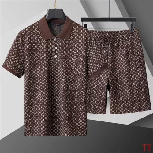 Louis Vuitton LV Tracksuits Short Sleeved For Men #1287136 $68.00 USD, Wholesale Replica Louis Vuitton LV Tracksuits