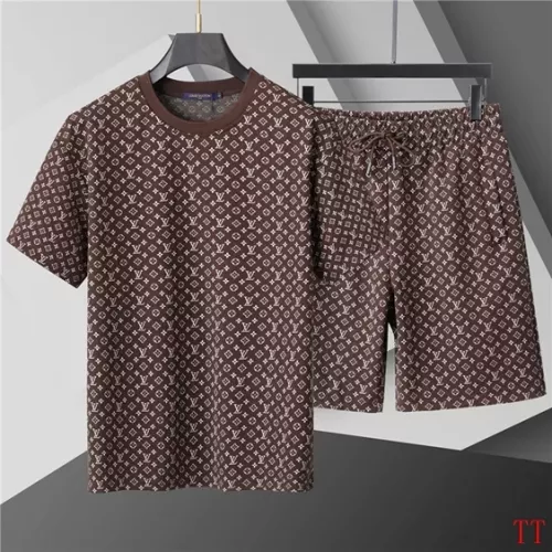 Louis Vuitton LV Tracksuits Short Sleeved For Men #1287138 $60.00 USD, Wholesale Replica Louis Vuitton LV Tracksuits