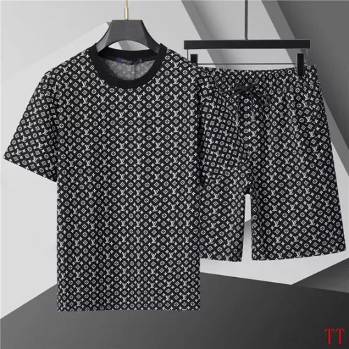 Louis Vuitton LV Tracksuits Short Sleeved For Men #1287139 $60.00 USD, Wholesale Replica Louis Vuitton LV Tracksuits