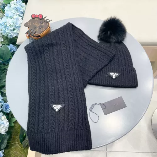 Prada Hat and Scarf Set #1287993 $64.00 USD, Wholesale Replica Prada Hat and Scarf and Glove Set