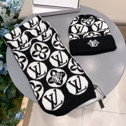 Louis Vuitton LV Hat and Scarf Set #1288036 $60.00 USD, Wholesale Replica Louis Vuitton LV Hat and Scarf and Glove Set