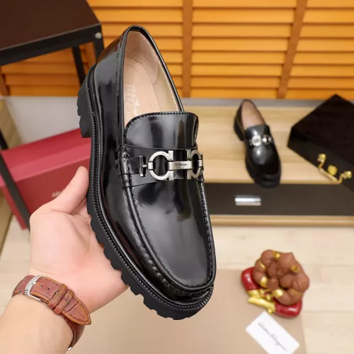 Replica Salvatore Ferragamo Leather Shoes For Men #1288852 $96.00 USD for Wholesale