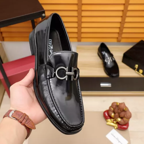 Replica Salvatore Ferragamo Leather Shoes For Men #1288854 $100.00 USD for Wholesale