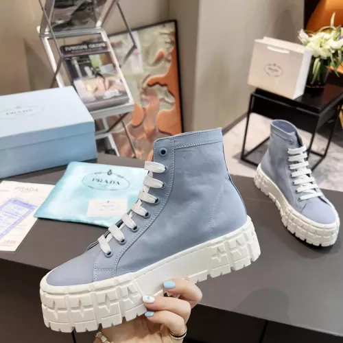 Replica Prada High Top Shoes For Women #1289261 $82.00 USD for Wholesale