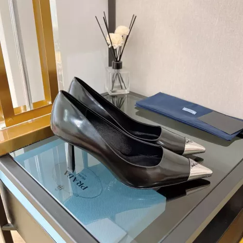 Replica Prada High-heeled Shoes For Women #1289502 $76.00 USD for Wholesale