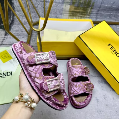 Fendi Slippers For Women #1289519 $85.00 USD, Wholesale Replica Fendi Slippers