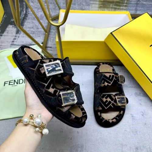 Fendi Slippers For Women #1289522 $85.00 USD, Wholesale Replica Fendi Slippers