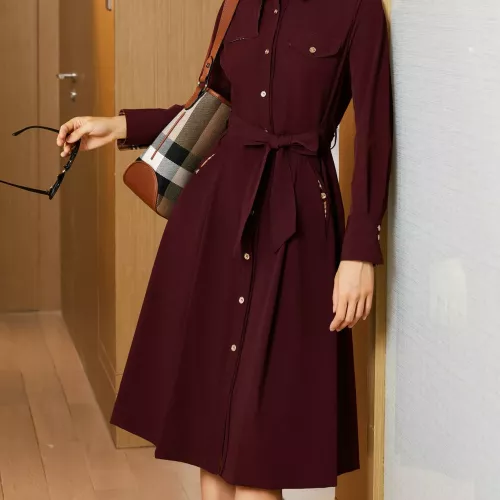 Burberry Dresses Long Sleeved For Women #1291011 $128.00 USD, Wholesale Replica Burberry Dresses