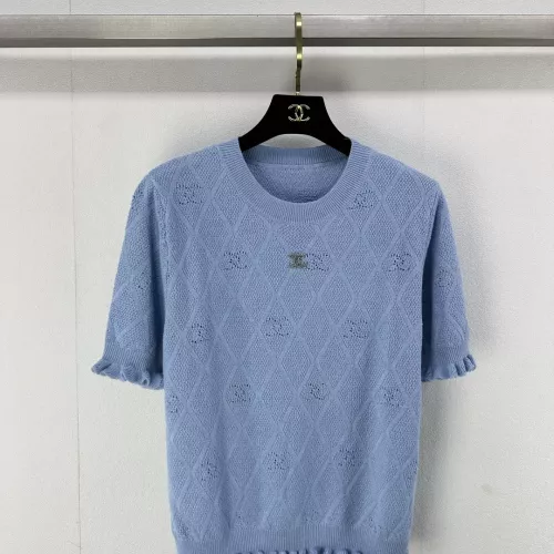 Chanel Sweaters Short Sleeved For Women #1291128 $80.00 USD, Wholesale Replica Chanel Sweaters