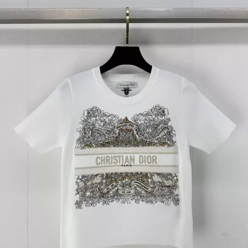 Christian Dior Sweaters Short Sleeved For Women #1291138 $80.00 USD, Wholesale Replica Christian Dior Sweaters