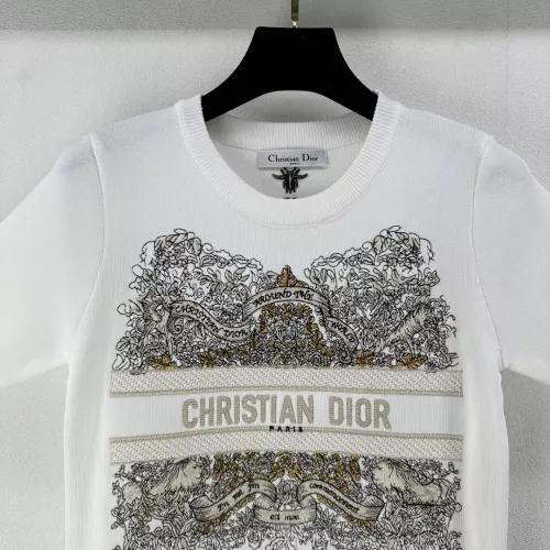 Replica Christian Dior Sweaters Short Sleeved For Women #1291138 $80.00 USD for Wholesale