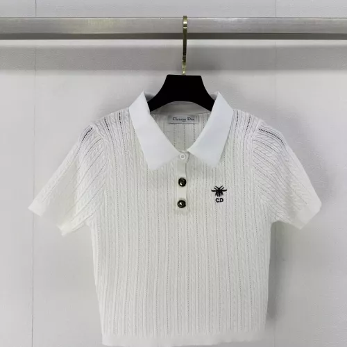 Christian Dior Sweaters Short Sleeved For Women #1291143 $80.00 USD, Wholesale Replica Christian Dior Sweaters