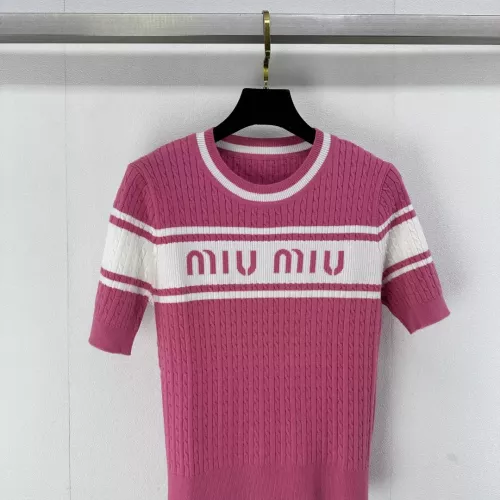 MIU MIU Sweater Short Sleeved For Women #1291169 $80.00 USD, Wholesale Replica MIU MIU Sweater