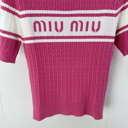 Replica MIU MIU Sweater Short Sleeved For Women #1291169 $80.00 USD for Wholesale