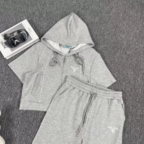 Replica Prada Tracksuits Short Sleeved For Women #1291510 $88.00 USD for Wholesale