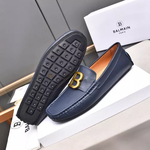 Replica Balmain Leather Shoes For Men #1291873 $80.00 USD for Wholesale