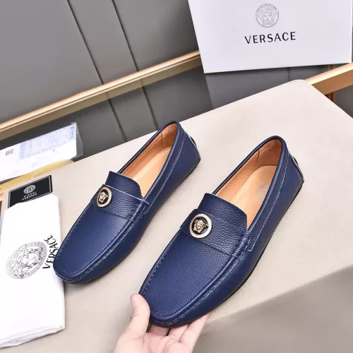 Versace Leather Shoes For Men #1291891 $80.00 USD, Wholesale Replica Versace Leather Shoes