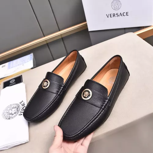 Versace Leather Shoes For Men #1291892 $80.00 USD, Wholesale Replica Versace Leather Shoes