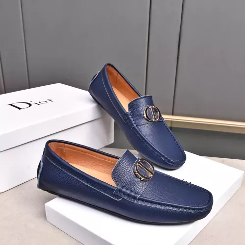 Replica Christian Dior Leather Shoes For Men #1291900 $80.00 USD for Wholesale