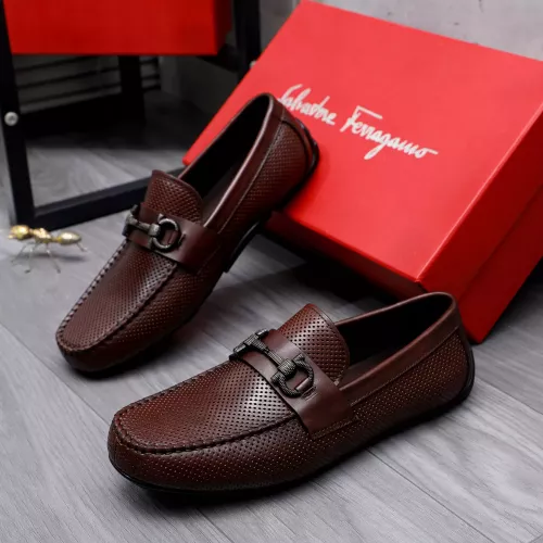 Salvatore Ferragamo Leather Shoes For Men #1291941 $88.00 USD, Wholesale Replica Salvatore Ferragamo Leather Shoes