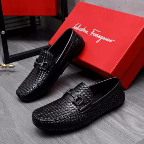 Salvatore Ferragamo Leather Shoes For Men #1291949 $98.00 USD, Wholesale Replica Salvatore Ferragamo Leather Shoes