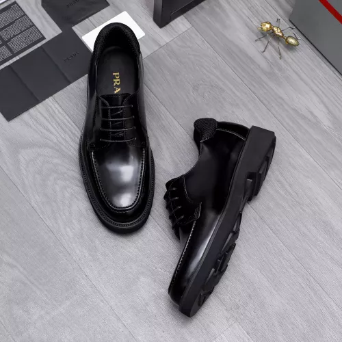 Replica Prada Leather Shoes For Men #1291979 $96.00 USD for Wholesale