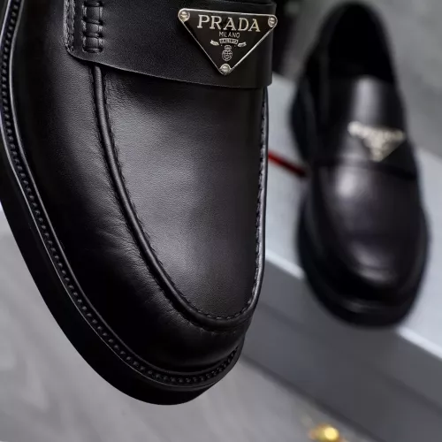 Replica Prada Leather Shoes For Men #1291985 $96.00 USD for Wholesale