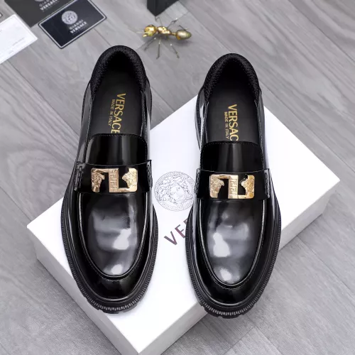 Versace Leather Shoes For Men #1291994 $88.00 USD, Wholesale Replica Versace Leather Shoes