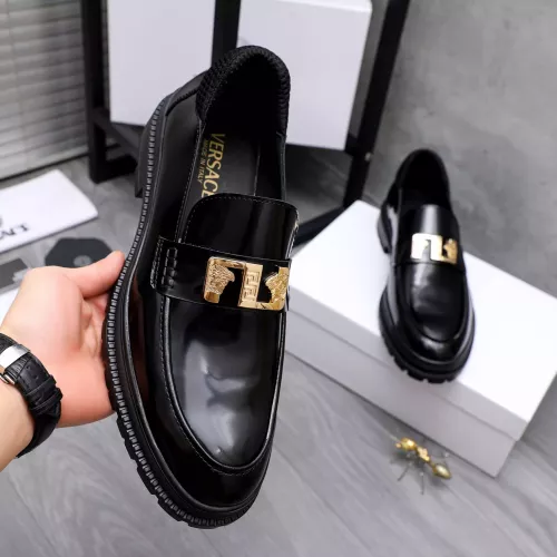 Replica Versace Leather Shoes For Men #1291994 $88.00 USD for Wholesale