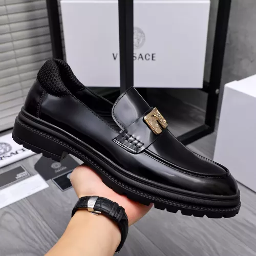 Replica Versace Leather Shoes For Men #1291994 $88.00 USD for Wholesale