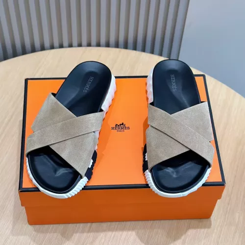 Replica Hermes Slippers For Men #1292038 $68.00 USD for Wholesale