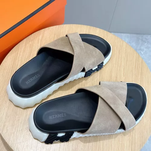 Replica Hermes Slippers For Men #1292038 $68.00 USD for Wholesale