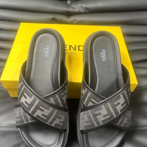 Replica Fendi Slippers For Men #1292124 $68.00 USD for Wholesale