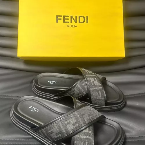 Replica Fendi Slippers For Men #1292124 $68.00 USD for Wholesale