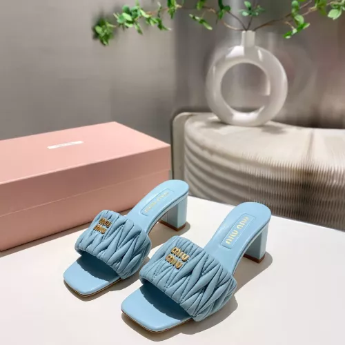 Replica MIU MIU Slippers For Women #1292328 $92.00 USD for Wholesale