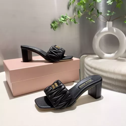 Replica MIU MIU Slippers For Women #1292329 $92.00 USD for Wholesale