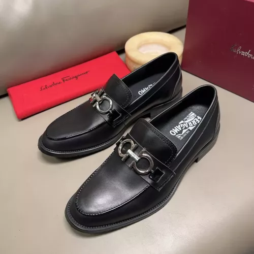 Replica Salvatore Ferragamo Leather Shoes For Men #1292360 $80.00 USD for Wholesale