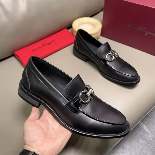 Replica Salvatore Ferragamo Leather Shoes For Men #1292360 $80.00 USD for Wholesale