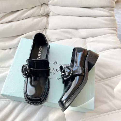 Replica Prada Leather Shoes For Women #1292462 $102.00 USD for Wholesale